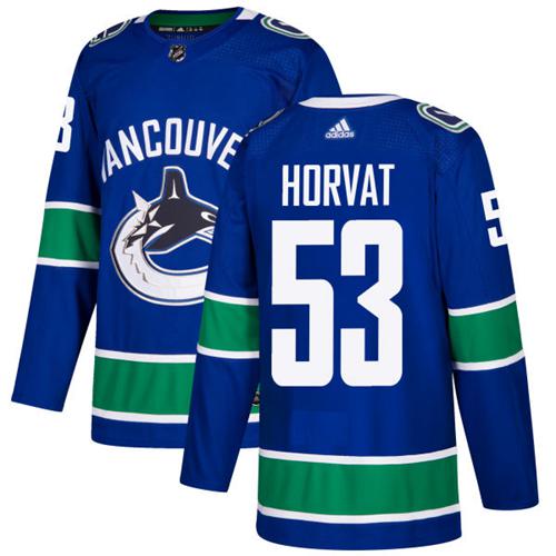 Adidas Vancouver Canucks #53 Bo Horvat Blue Home Authentic Youth Stitched NHL Jersey